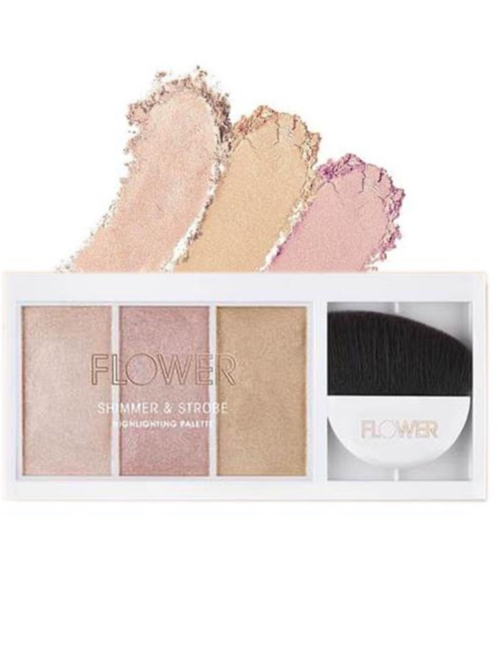 FLOWER Shimmer & Strobe Highlighting Palette - Pink/Champagne/Gold